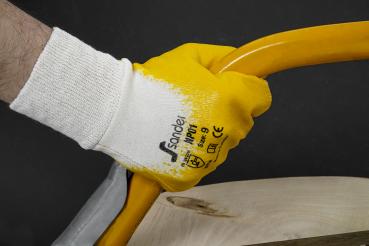 Nitril-Baumwolle gelber Handschuh 2X11A - NP01